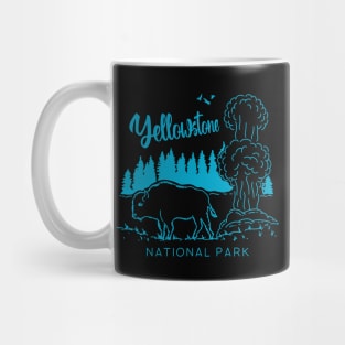 Yellowstone National Park Minimalist Mug